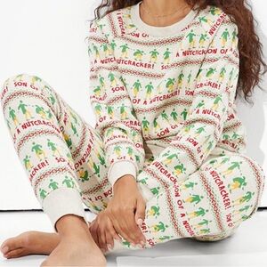 NWT Sz M Women’s Buddy the Elf Christmas Son of a Nutcracker PJ set